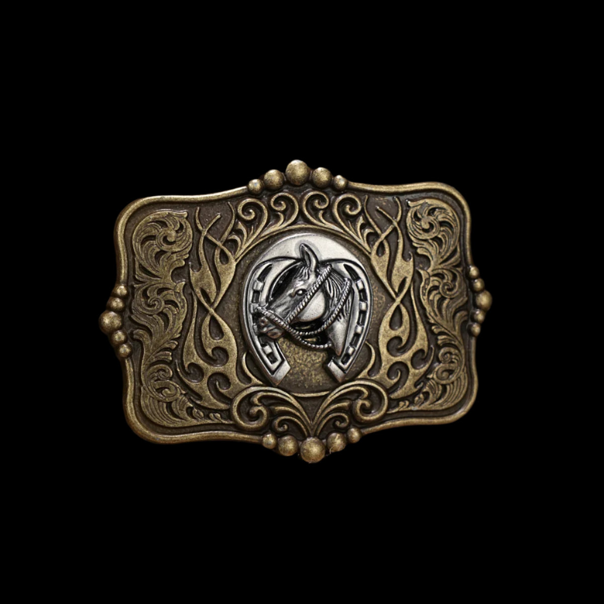 Horse and Horseshoe Buckle