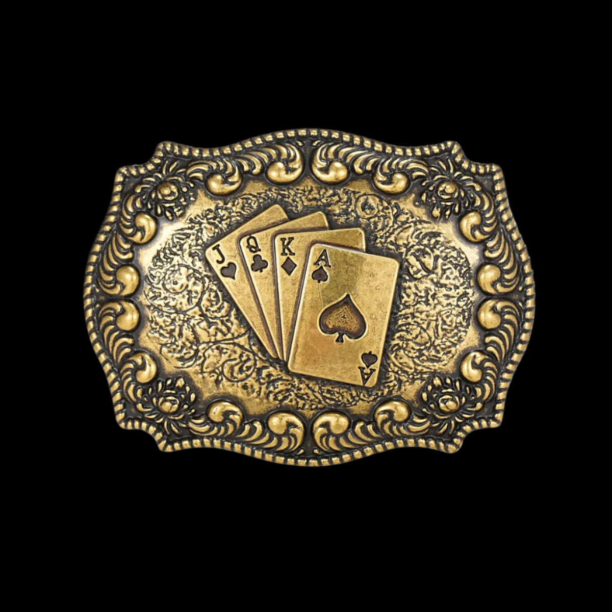 Golden Poker Buckle