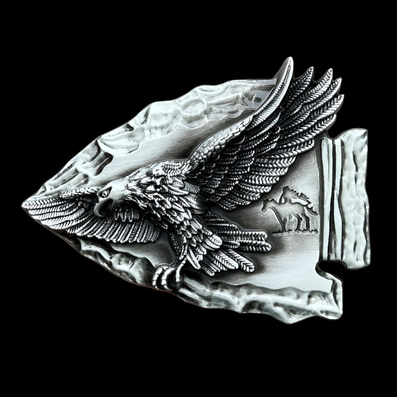 Silver Arrow Eagle Buckle