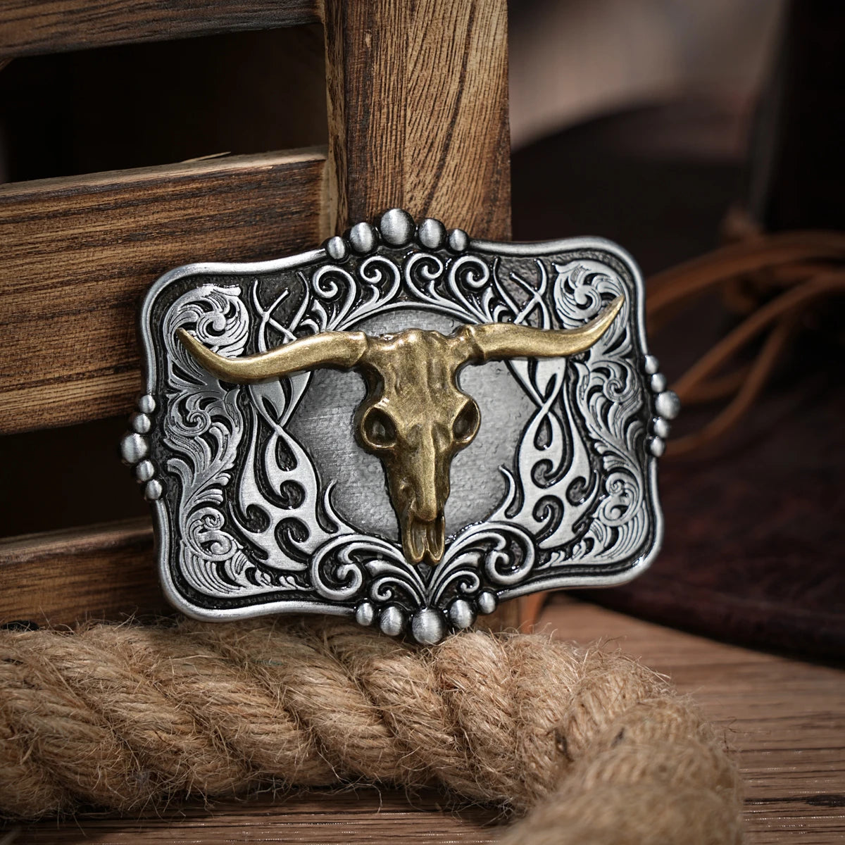 Longhorn Skull Buckle